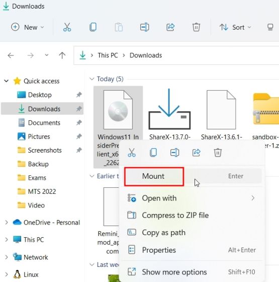 ISO ఇమేజ్ నుండి Windows 11 22H2కి అప్గ్రేడ్ చేయండి